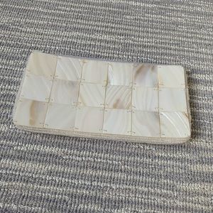 Small white clutch bag